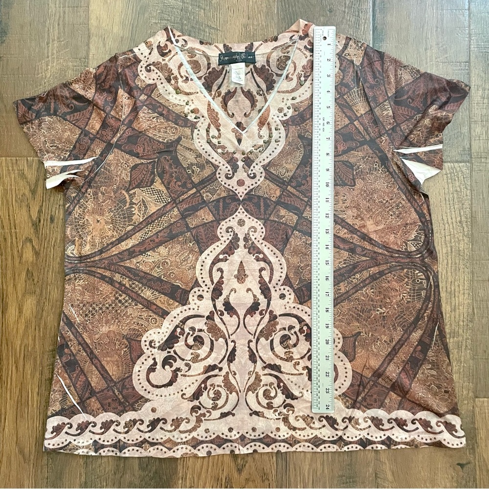 APPROPRIATE BEHAVIOR boho plus size 2X top (18W-20W) - Picture 5 of 8